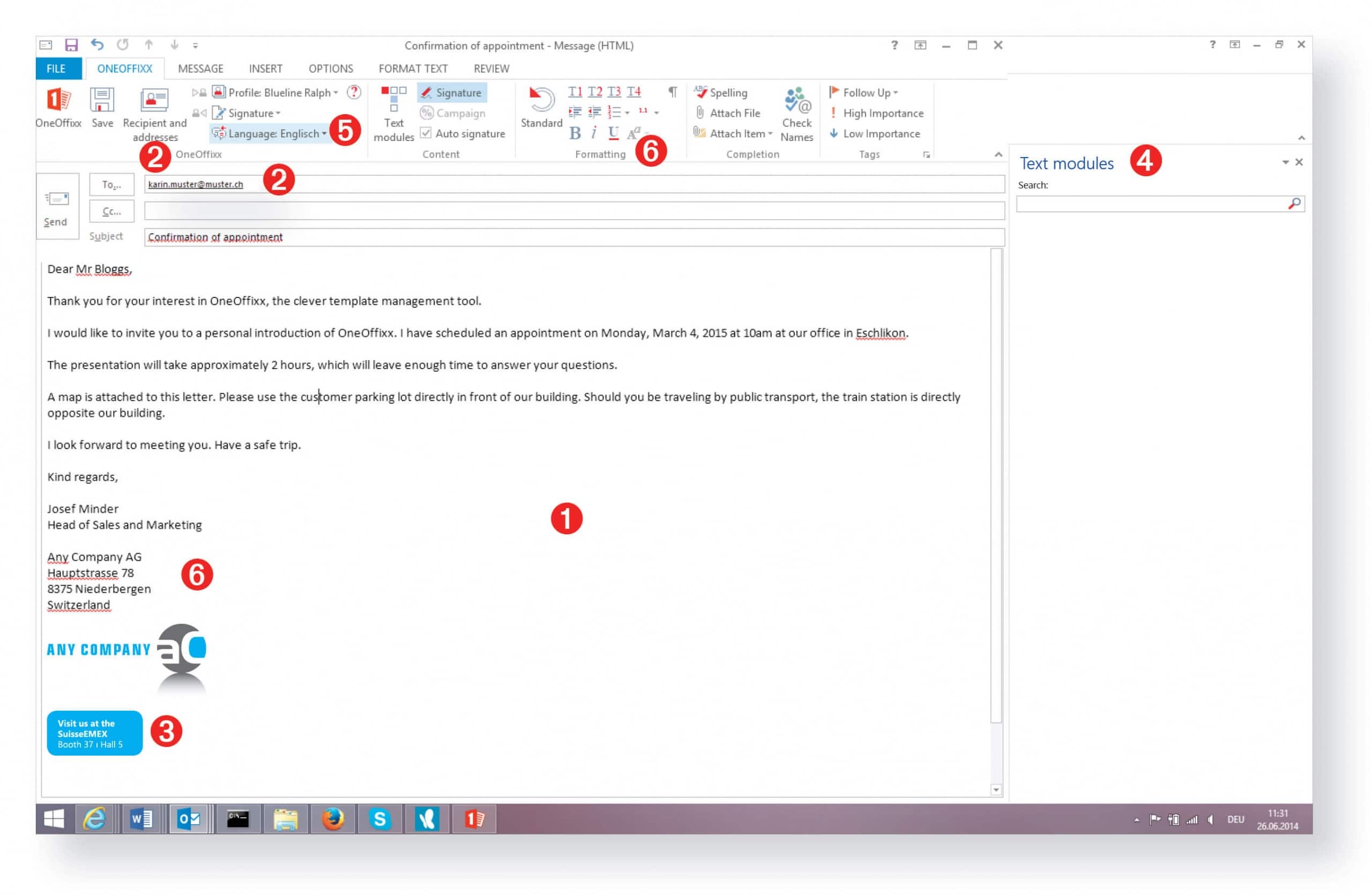 OneOffixx for Outlook templates: your 6 benefits
